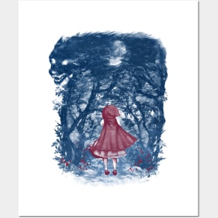 The little girl and the Wolf Posters and Art